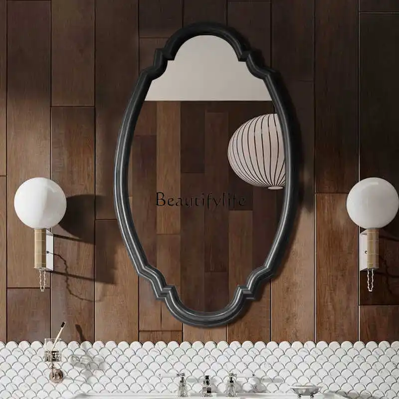 

French retro bathroom mirror, bathroom mirror, wall mounted vanity, makeup mirror