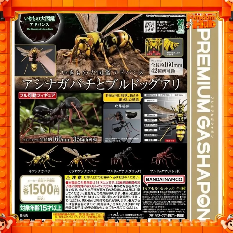 

In Stock Bandai Gp Biological Encyclopedia Wasp Bull Ant Simulation Insect Model Figure Decoration Toy Gift