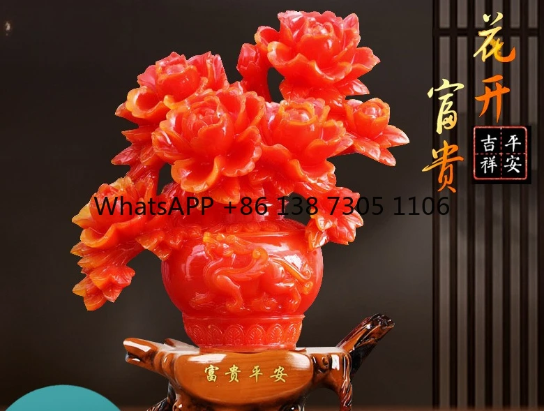 

Home decoration, rich peony wedding gifts, resin handicrafts