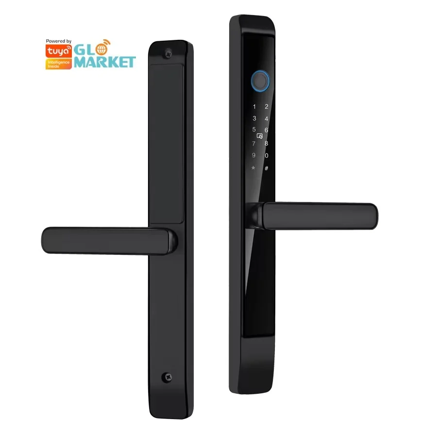 

Glomarket Outdoor Aluminum Sliding Door Lock Digital Handle Electronic Ttlock Fingerprint Tuya Waterproof Smart Locks