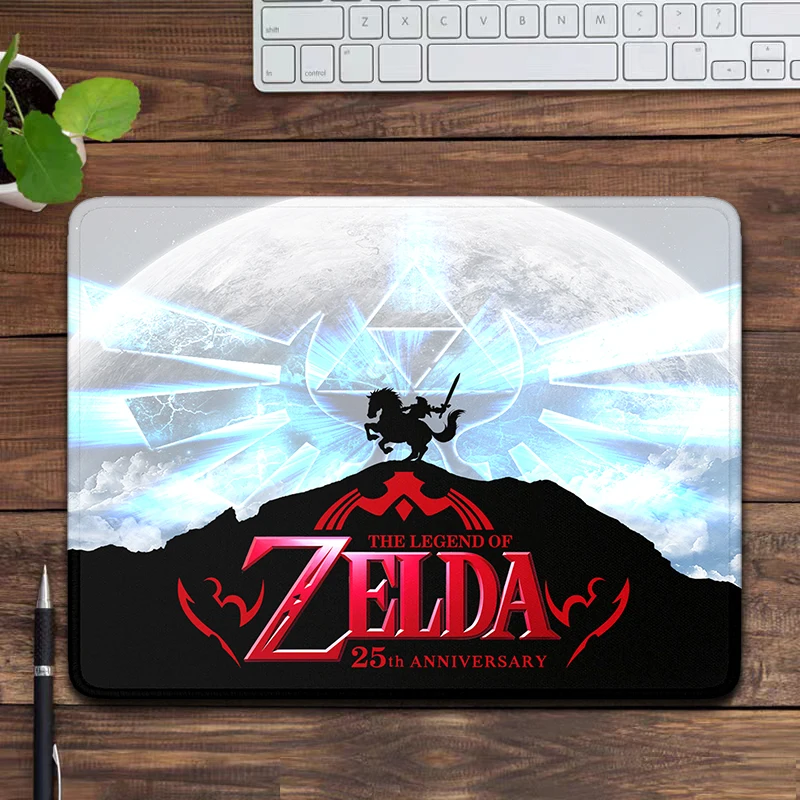 Anime Mouse Pad Zeldaes Mousepad Small Gamer Accessories Lock Edge Mouse Mat Laptop Computer Office Desk Mat Rubber Gaming Pads