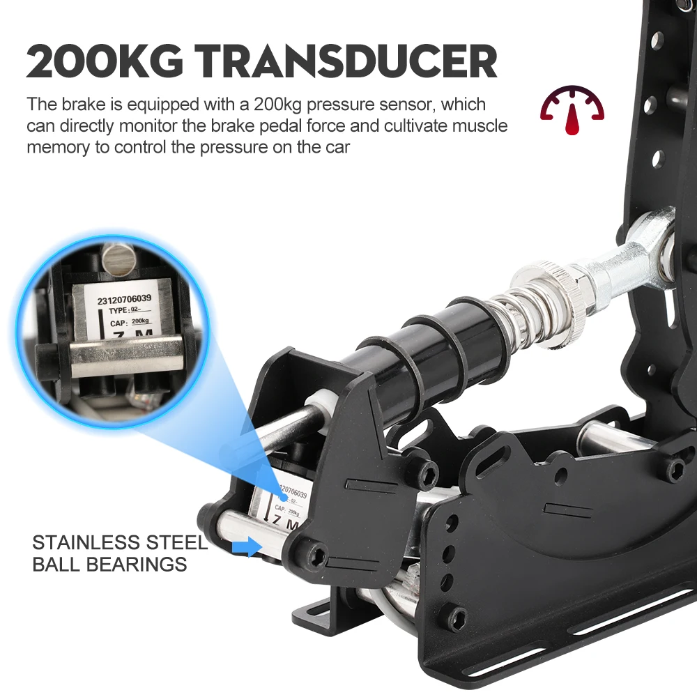 SimRuito Sim Racing Pedale Simulator Cockpit Metallmaterial für PC 200KGLoad Cell Driving Simulator ﻿