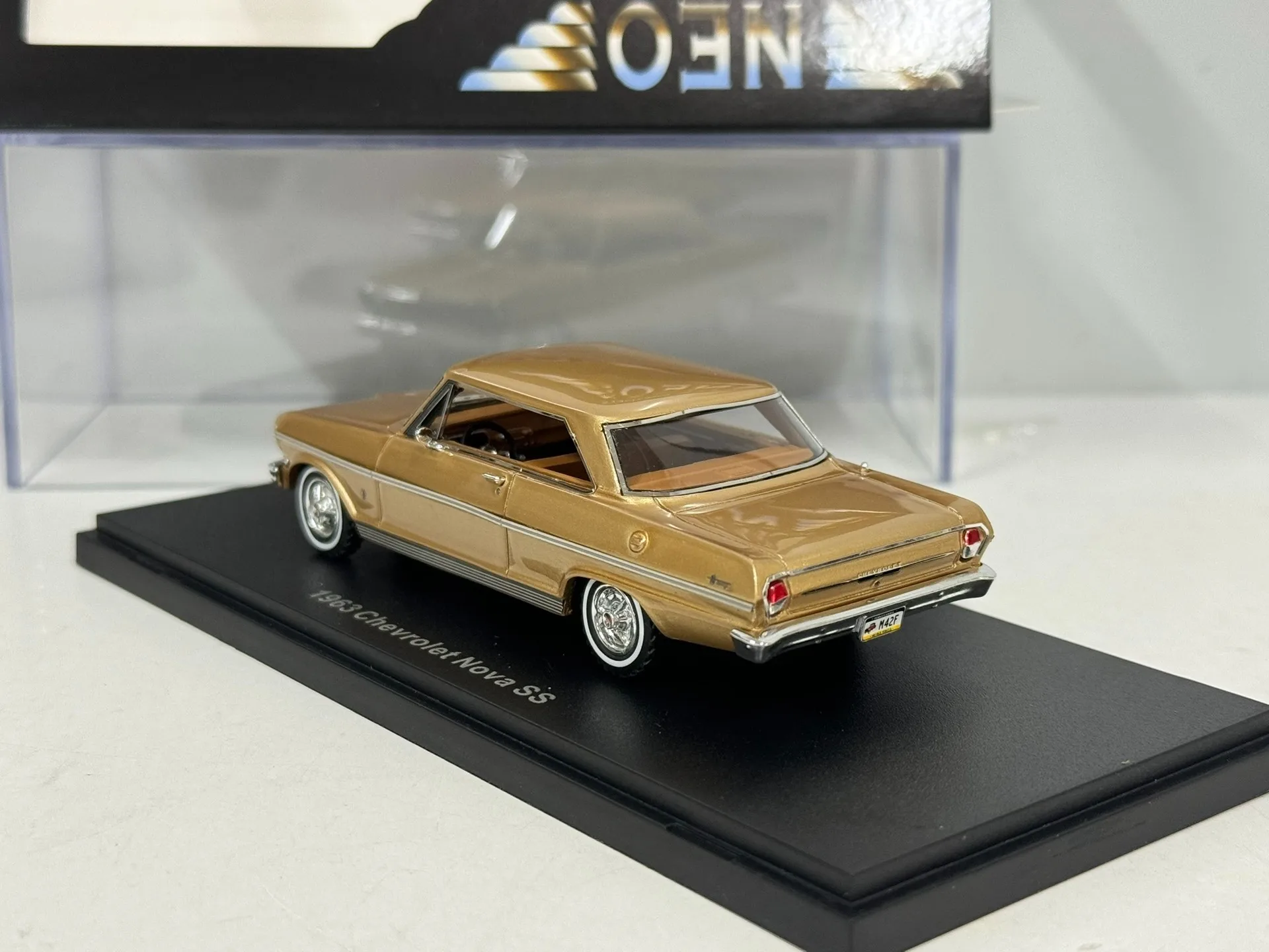 Diecast NEO 1/43 Scale 1963 Chevrolet Nova SS Car Model Collectible Toy Gift Souvenir Display Ornament