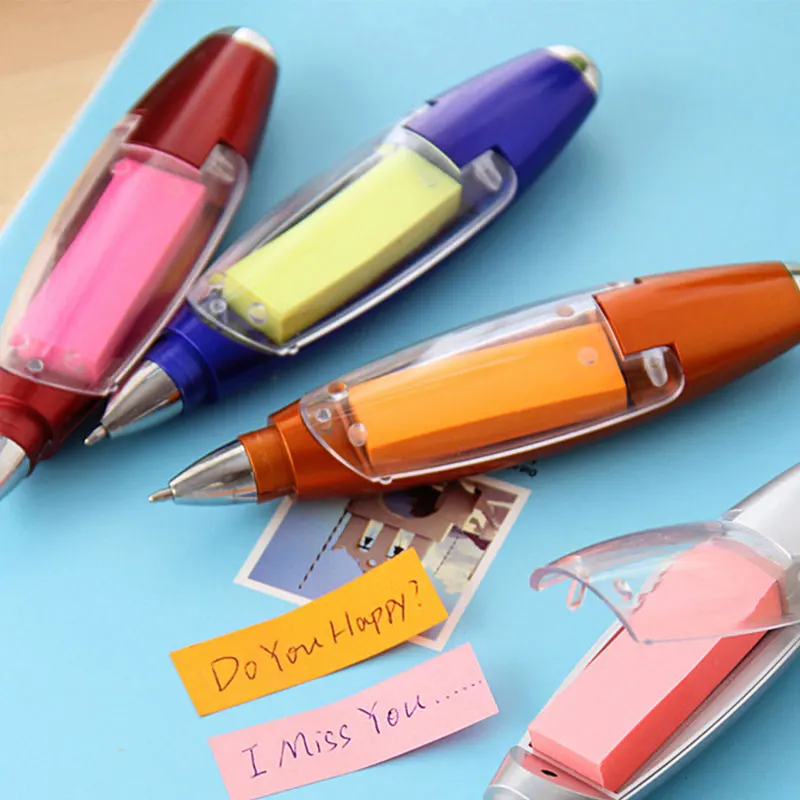 6Pcs Multifuncional Lanyard Canetas Esferográficas Nota Papel Luz Bola Canetas Caneta Esferográfica Atacado