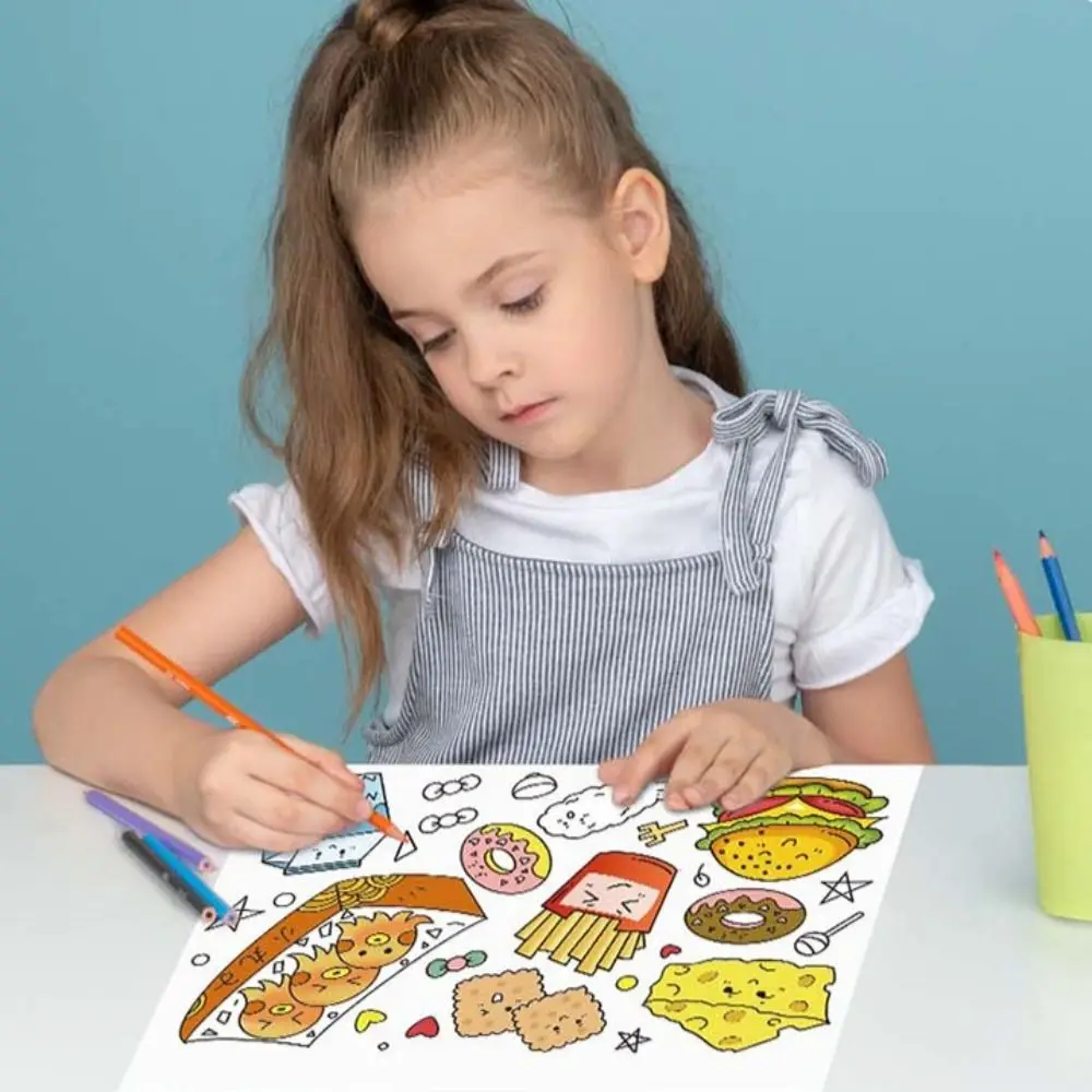 

Бумажная детская книга для раскрашивания Монтессори, портативная цветная игрушка, искусство, образовательные Подарки