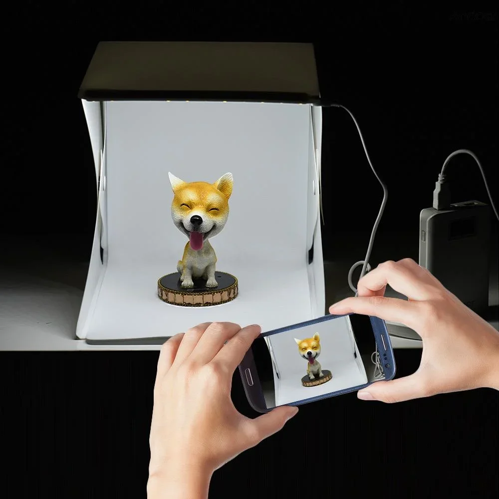 휴대용 LED 접이식 사진 배경 라이트 박스, 사진 스튜디오용 소프트 박스, 유튜브용 사진 램프