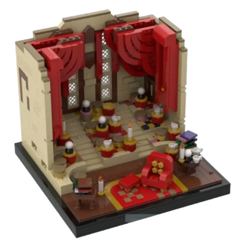 1241 pezzi MOC- 210862   Professor T's Divination Classroom Castle Deries Building Block Modello Particelle Assemblaggio fai-da-te Regalo per bambini