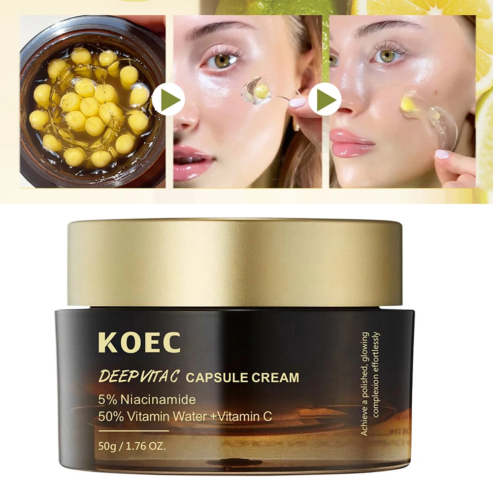 

50g Deep Vitas C Capsule Cream Face Moisturizer Liposome Capsules For Wrinkles Anti Aging Skin Tightening Cream For Skin Care