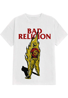Bad Religion Boy on Fire White Graphic Print All Year Round Men's and Women's Short Sleeved T-shirt Casual Loose Top Luxury