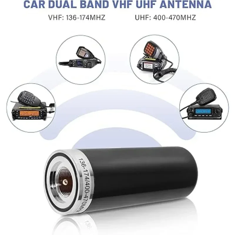 Mini antena NMO VHF UHF 136-174 i 400-470MHZ NMO dwuzakresowa antena dla Midland Car Truck Ham Radio Amateur Mobile Radio