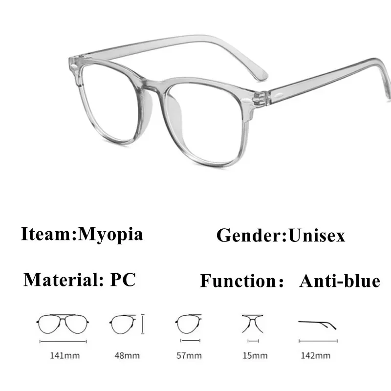 Anti-blue Light Optical Glasses Fashion Men Women Large Frame Computer Glasses Vintage Trasparent Optical Spectacle Eyeglasses