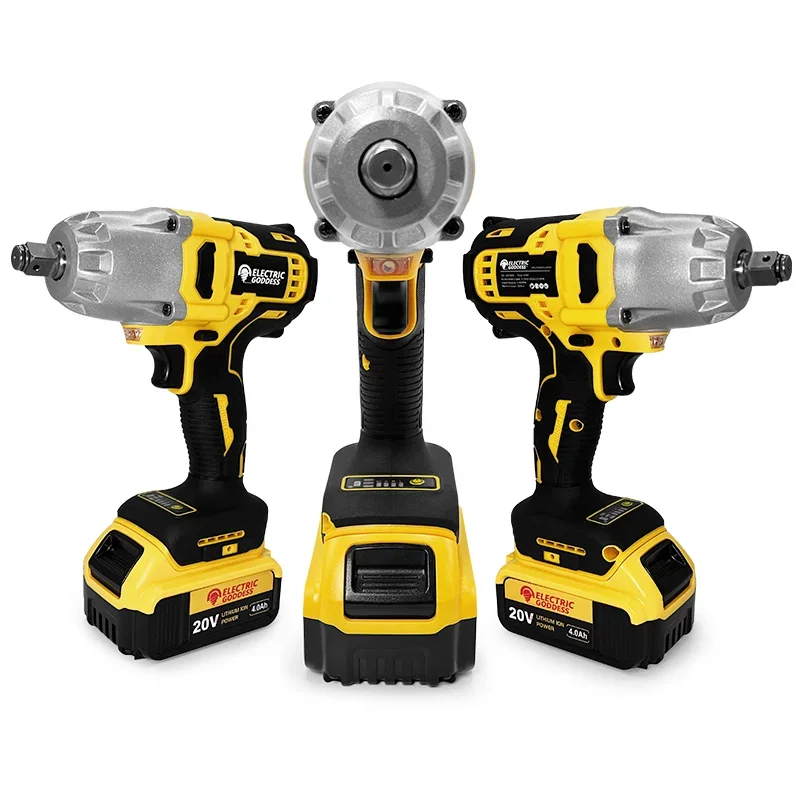 Clé à chocs électrique à couple élevé 1800N.M, outil d'équipe de décoration sans fil pour broches de batterie Dewalt 20V