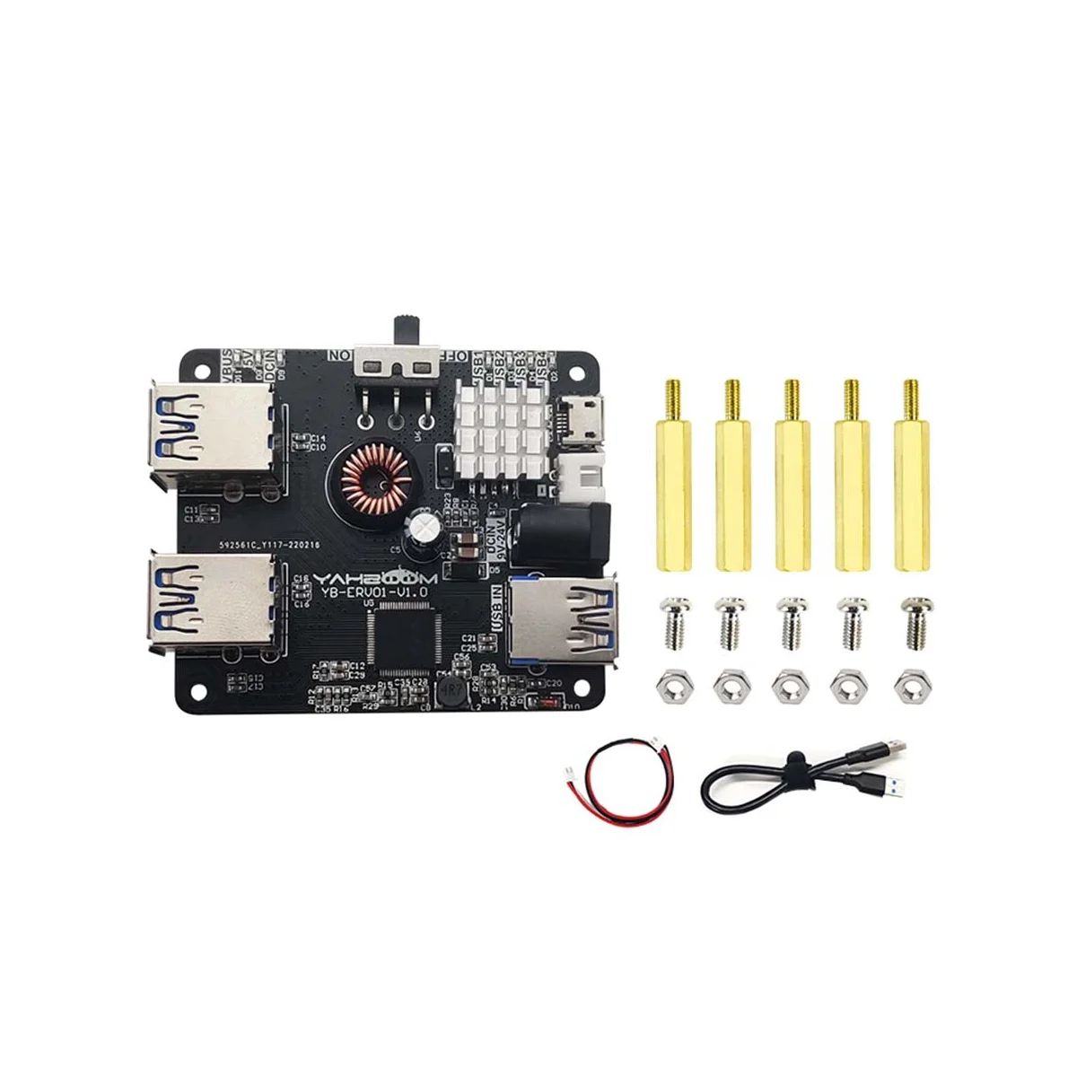 

USB3.0 HUB Expansion Board Suitable for ROS Robot Car Sunrise X3 PI NANO Series Motherboard