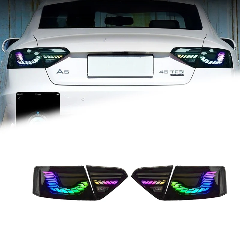 

FT Car Lights For Audi A5 S5 RGB Taillights 2008-2016 A5 LED Tail Lamp Dynamic Turn Signal Light Car Taillights Assembly