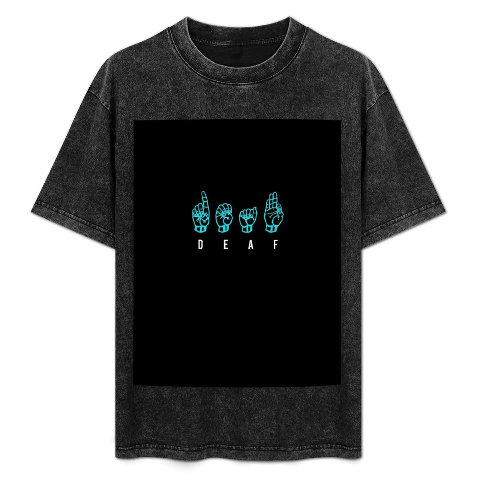 

Deaf ASL Fingerspelled T-Shirt Breathable Workout Short Sleeve Top