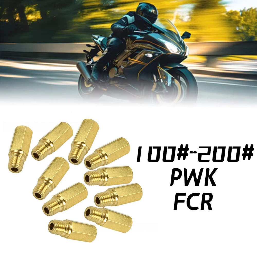 10PCS M5 Main Jet 100 # -200 #   Kit de Boquillas de Repuesto para Carburadores PWK PWM FCR, Universal, para Ajuste de Rendimiento