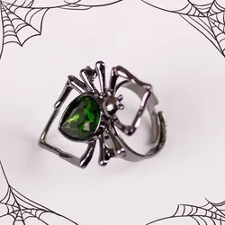 Retro Halloween Series Funny Spider Hollow Ring Punk Style Adjustable Open Rings Jewelry