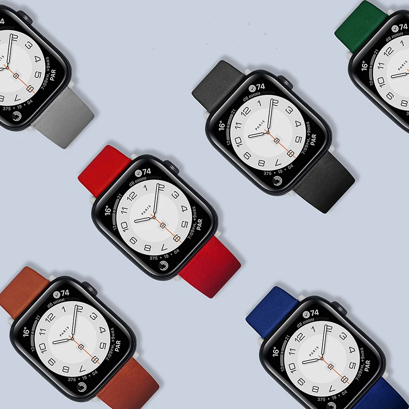 49 مللي متر 38/42 مللي متر حزام عادية لينة سوار iWatch سلسلة 8 7 6 54 se Ultra جلد حزام ل ساعة يد آبل 44 مللي متر 40 مللي متر 45/41 مللي متر