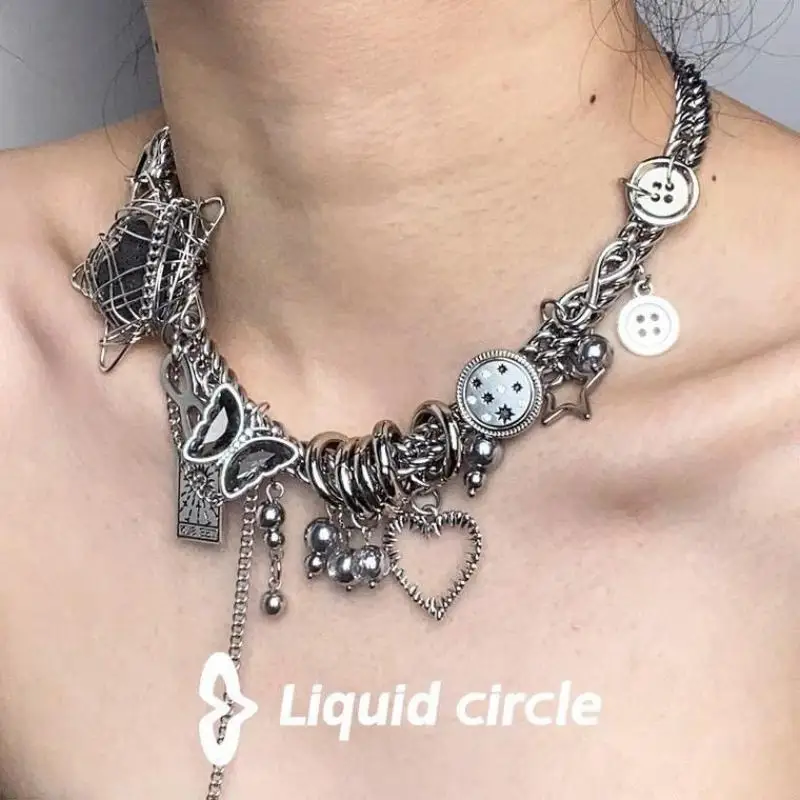 

Original Five-Pointed Star Punk Style Accessories Necklace Unisex Personalized Couple Clavicle Chain