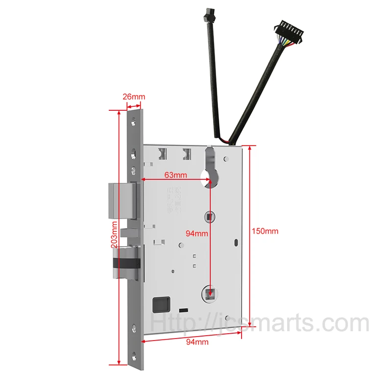 JCBL620-cerradura de puerta inalámbrica inteligente, cerrojo de Color plateado con Bluetooth, combinación Digital electrónica, tarjeta IC NFC para