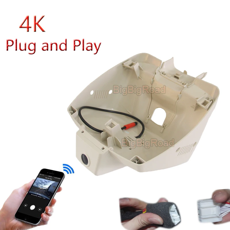 4K Plug And Play Car Driving Video Recorder Wifi DVR For Jeep Renegade 2015 2016 2017 Dash Camera Wide Angle