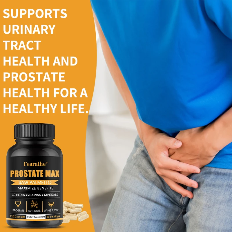 Saw Palmetto Prostate Supplement - 30 Plant Extracts, Vitamins & Minerals for Men\'s Prostate Health, Urination & Hair Growth