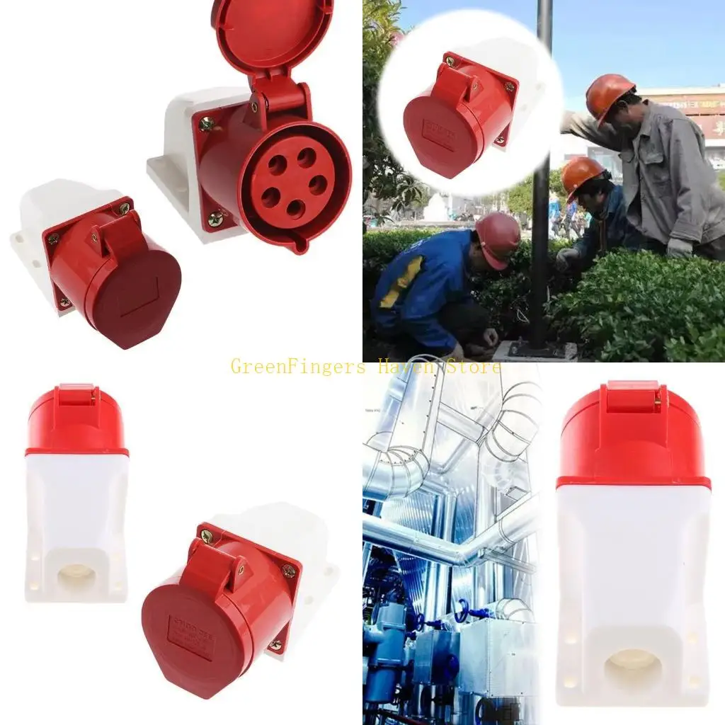 F68D 5-контактная промышленная штекерная штекер 32A 3P+N+E IP44 Водонепроницаемая выпускная защита