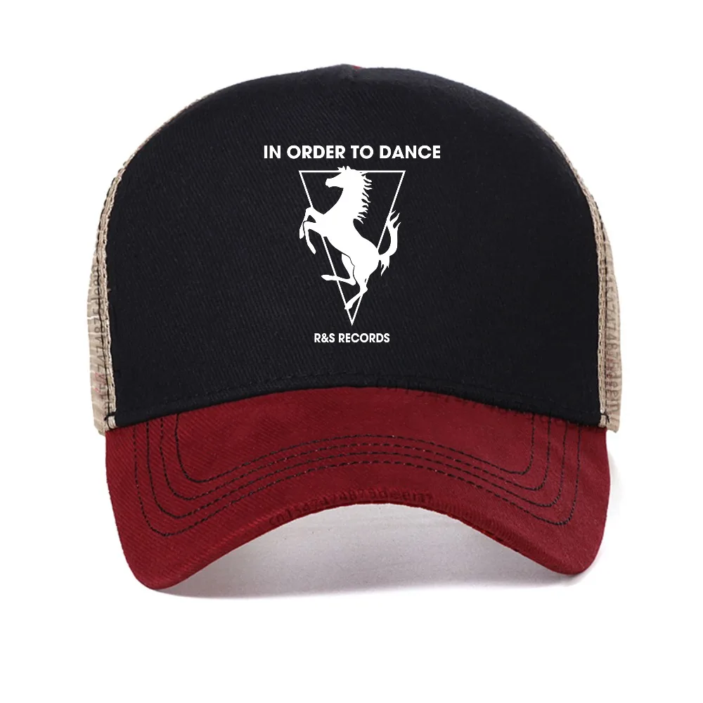 

R S Records Belgium Techno Electronic Dance Music House Aphex Twin Derrick May Horse cap unisex mesh Breathable baseball hat