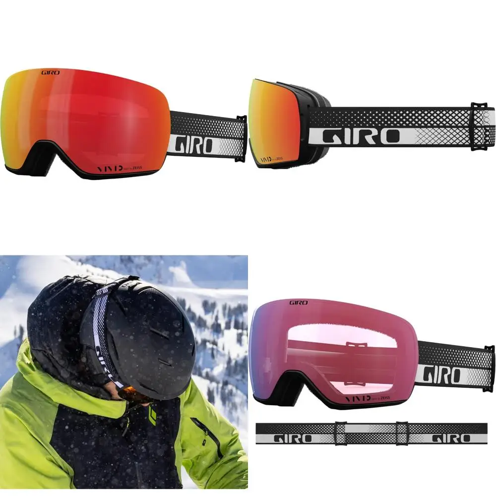 

Quick Change Lens Snowboard Goggles for Men and Women - Anti-Fog, 2 Vivid Lenses, Over-the-Glasses Compatible