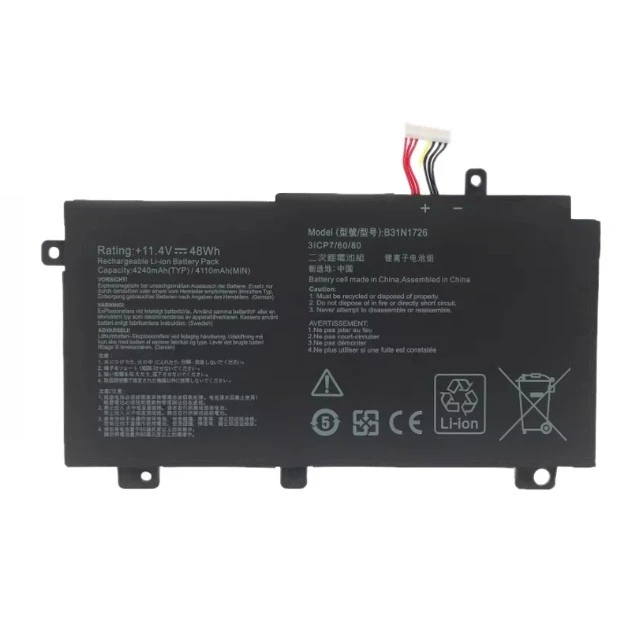 4300mah B31N1726 short line for ASUS Tianxuan 1st generation FA506 FA506I Flying Fortress 5/6 generation notebook battery