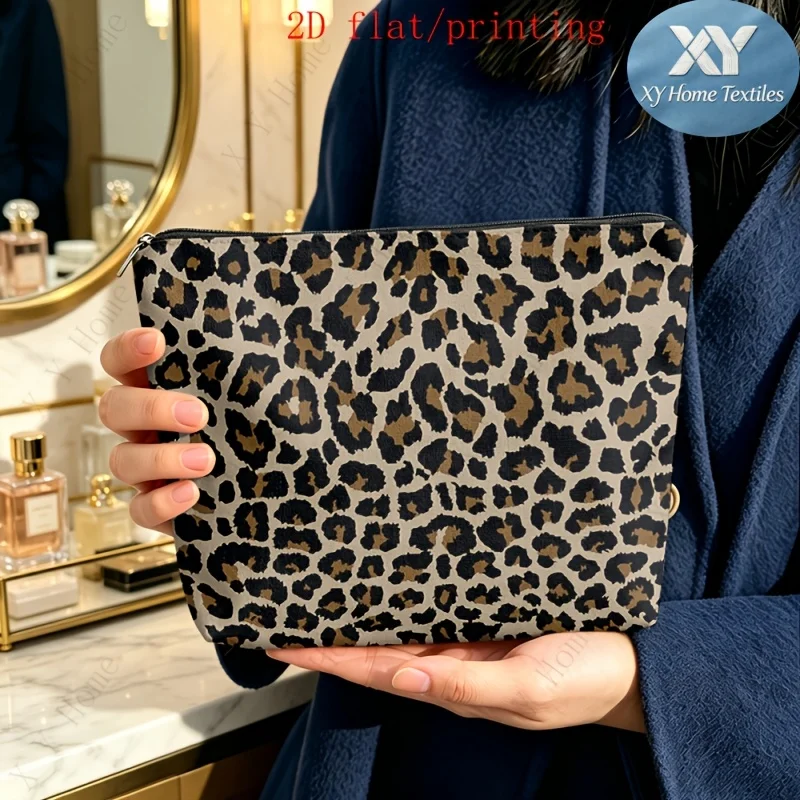Classic Leopard Print Storage Pouch Multi Functional Lightweight Wash Bag Vintage Leopard Print Makeup Bag Travel Bags