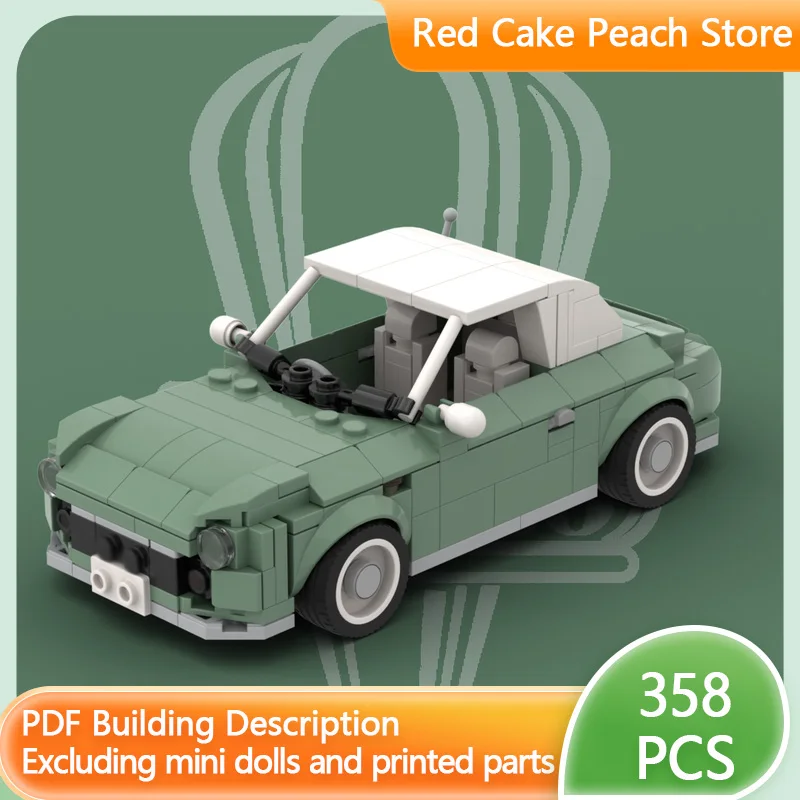 

Модель скоростного гоночного автомобиля MOC, строительные кирпичи, винтажный трансформируемый автомобиль, модульная технология, детские праздничные подарки, сборка игрушек, костюм