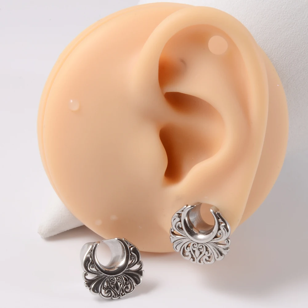 Pair Top Quality Dragon Ear Tunnels Plugs Expander Gauges Snake Stretcher Earrings Screw Stainless Steel Piercing Body Jewelry