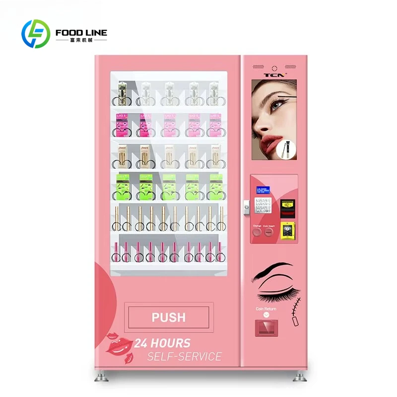 핫세일 맞춤 디자인 헤어 래쉬 자판기 메이크업 도구 LED 스크린 포함