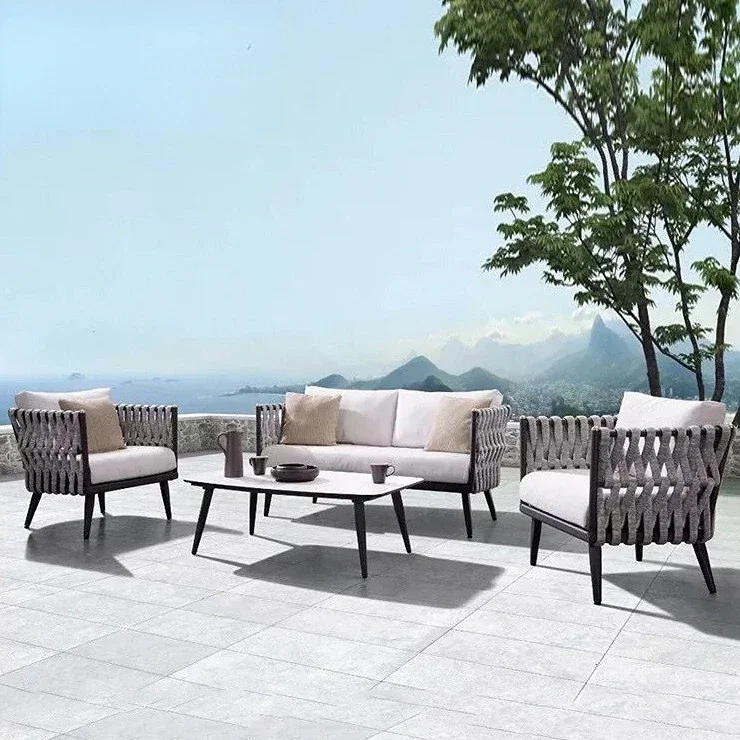 

Outdoor Sofa Combination Balcony Leisure Model Room Courtyard Rattan Chair Terrace Garden Rattan