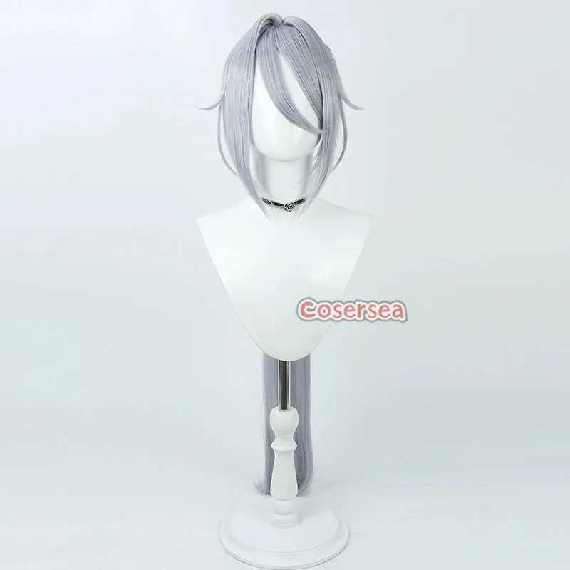 Cosersea エメラルドコスプレウィッグすべての時間エメラルド 100 センチメートルロングストレートシルバーグレーポニーテールかつら人工毛耐熱