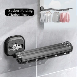 BEISHI Retractable Cloth Drying Rack Collapsible Cloth Hanger Aluminum Wall Mount Indoor Space Saving Home Laundry Drying rack