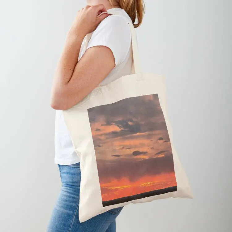Orange, Pink and Purple Evening Sky Tote Bag tote bag men Customizable tote bag custom bags
