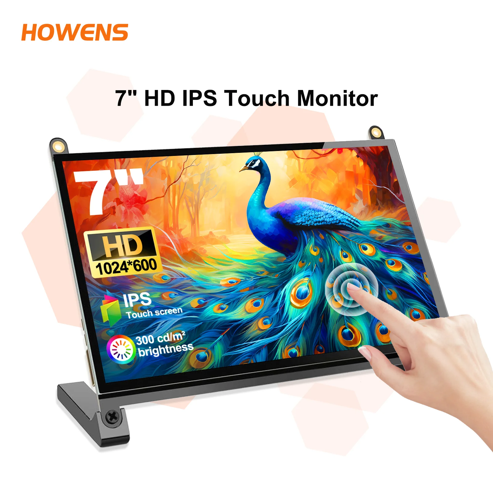 

7 inch Touch Screen Monitor for Raspberry Pi 5 4 3 Banana Orange RasPi 1024*600 LCD Display HMDI VESA 75*75mm NO SHEELL