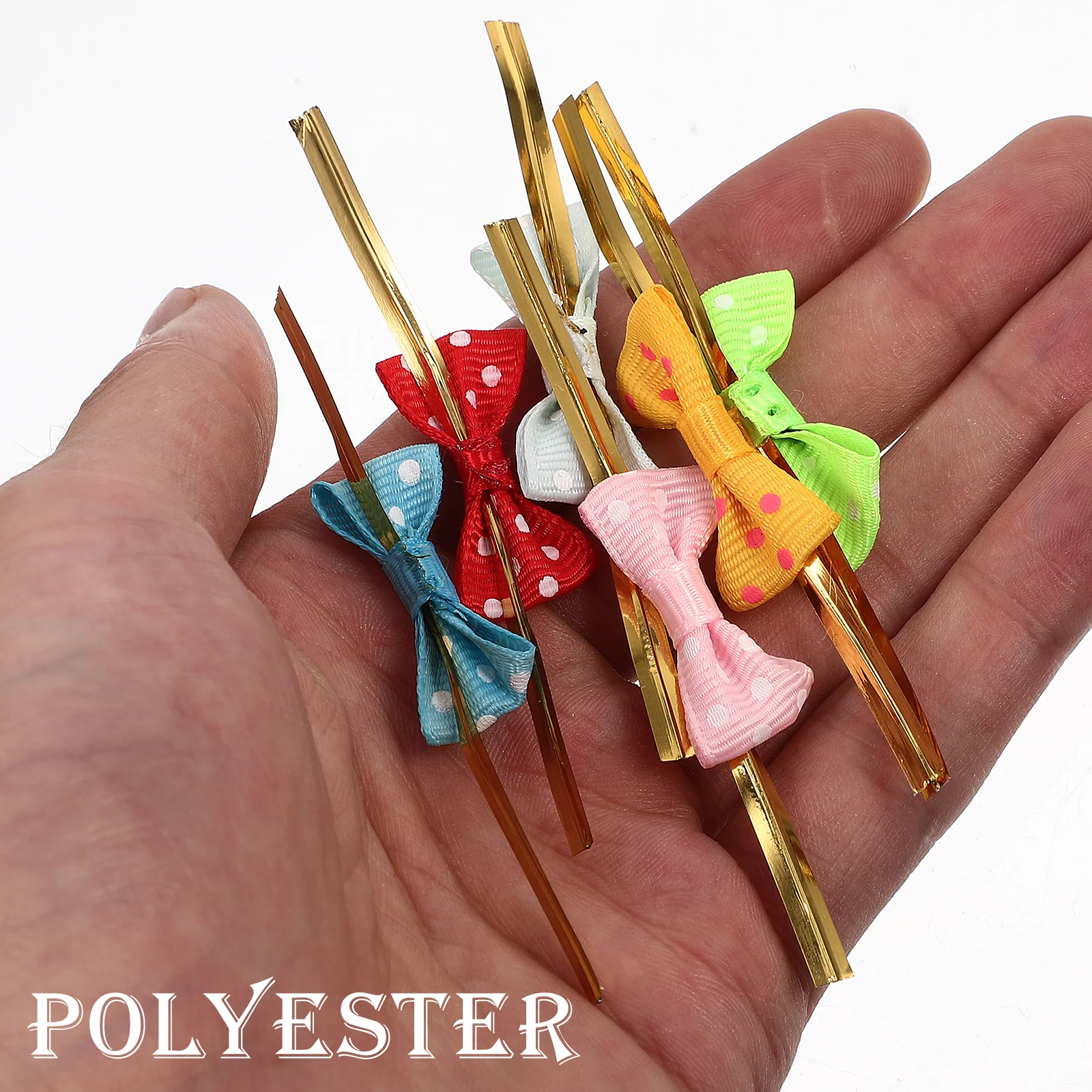 

100pcs Gift Packaging Twist Ties Lollipop Bows Sealing Bowknots For Candy Bags Snack Wedding Party Decor Food Bag Sealing Ties