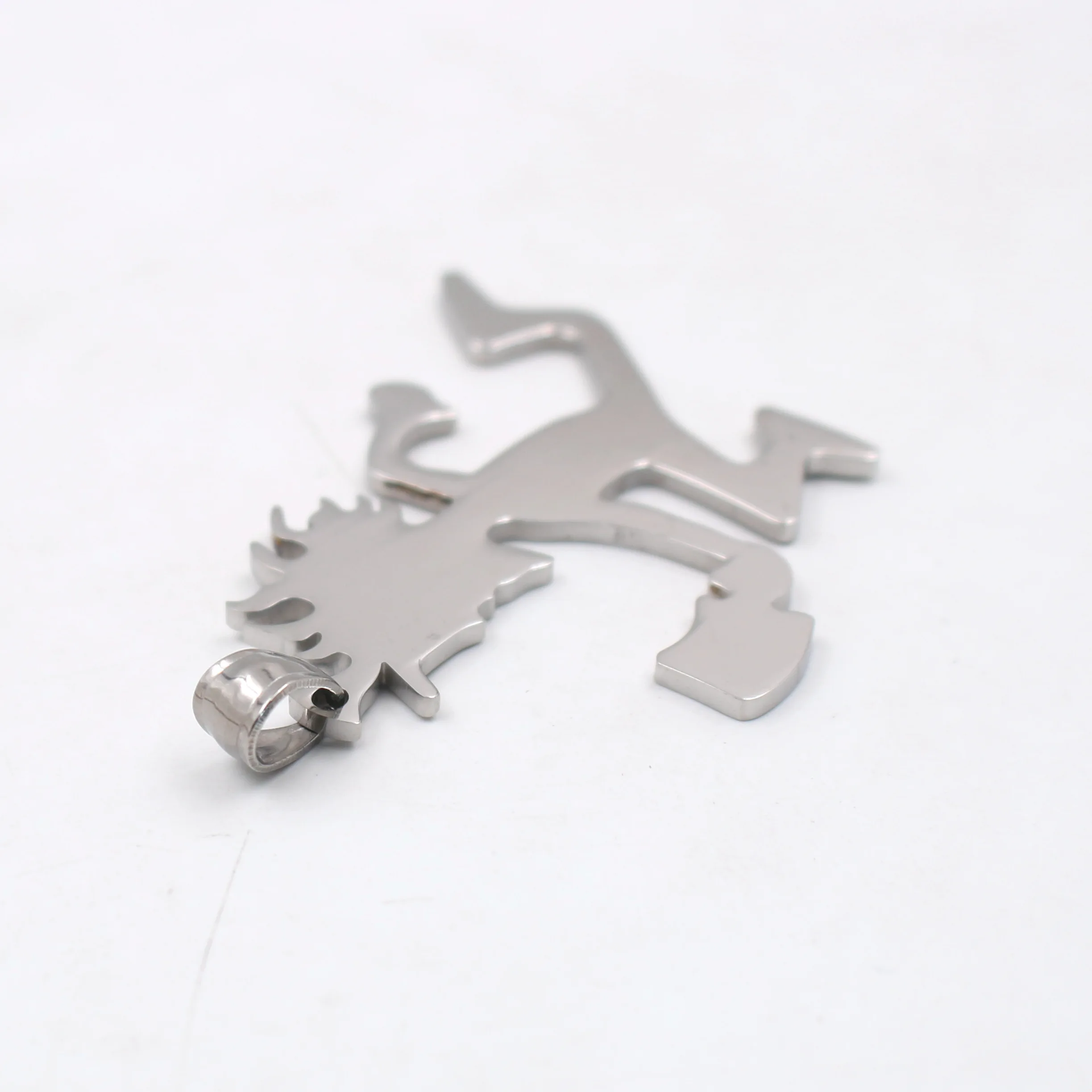 Silver Juggalo Hatchetman Charm Stainless Steel ICP Hatchet Man Pendant Necklace 4mm24'' Chain