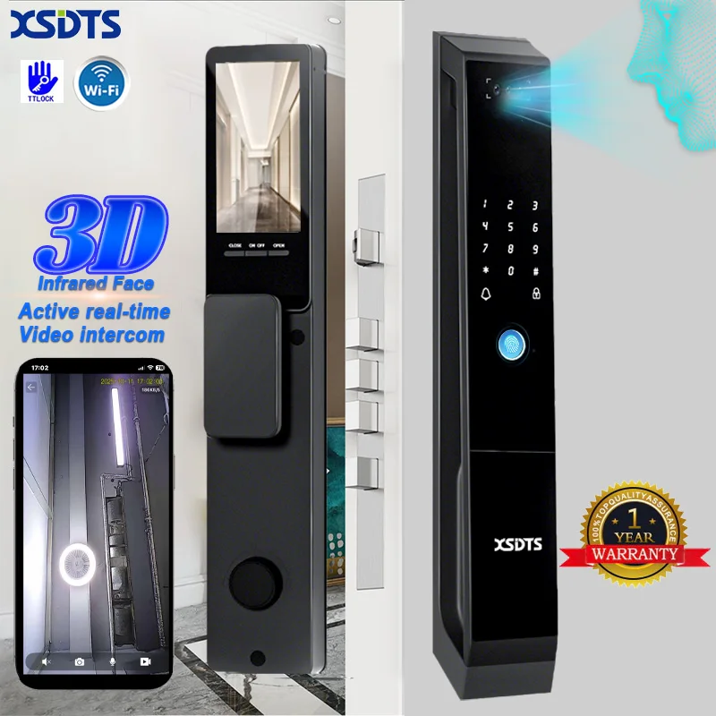 

Приложение TT-LOCK, голосовой домофон, камера Palmar vein, умный замок, 3D распознавание лиц, пароль от отпечатков пальцев, умный дверной замок