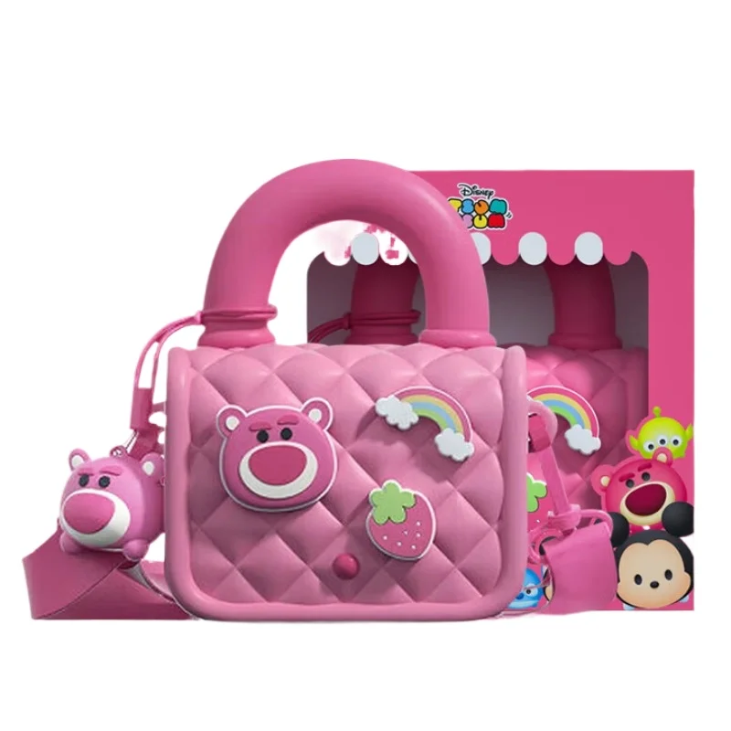 

Disney Lotso Luxury Purse Handbag for 3 to 6 Girls Pink Princess Shoulder Bag with Coin Pocket Travel Shopping Birthday Gift