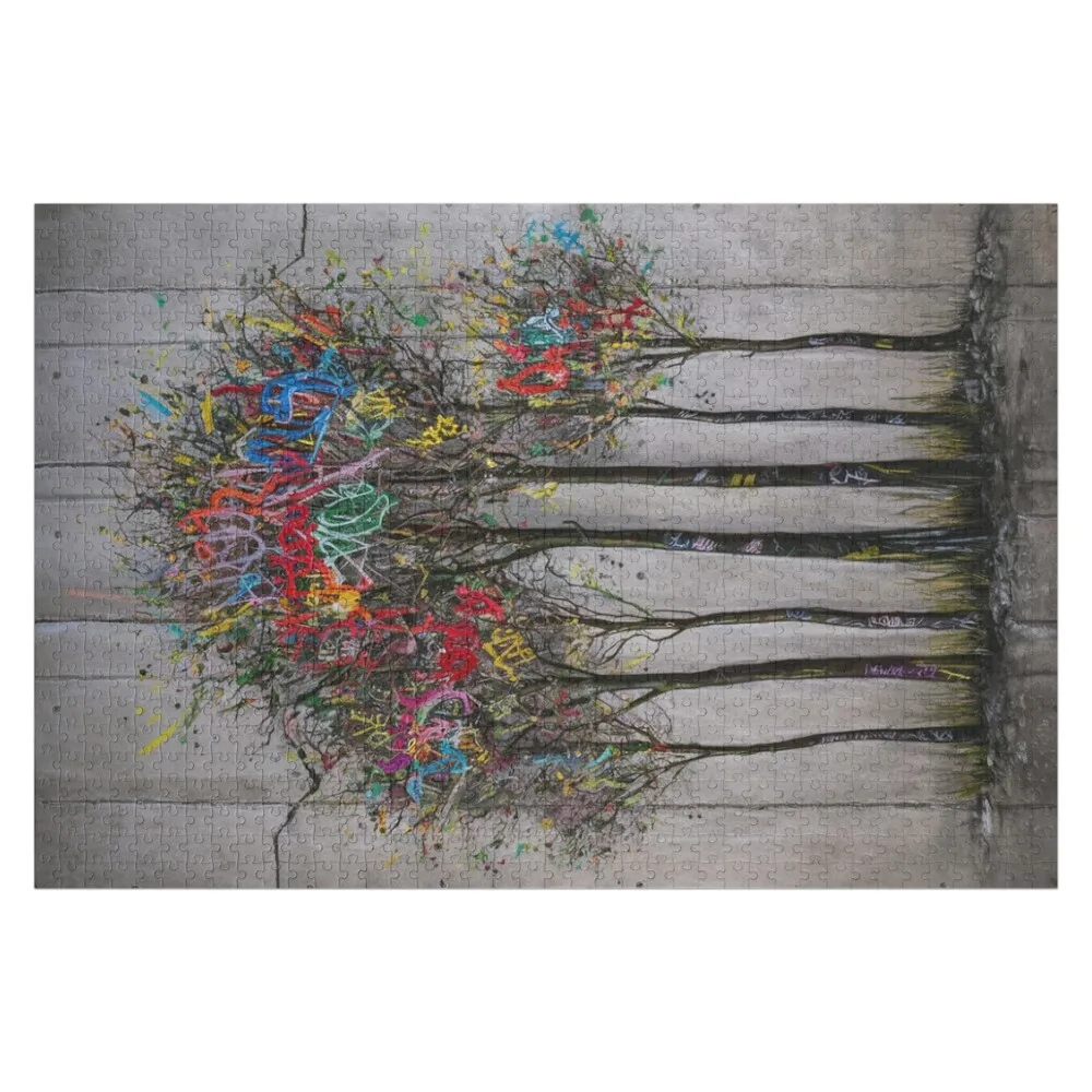 

Trees Stencil Graffiti Jigsaw Puzzle Novel Toys For Children 2022 Picture Puzzle