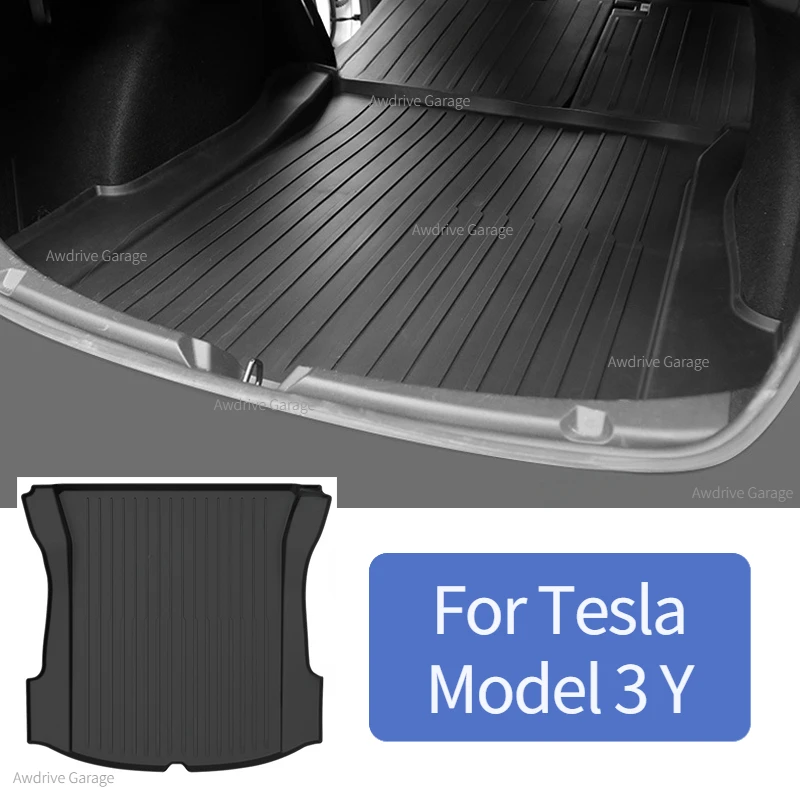 

Rear Trunk Mat For Tesla Model 3 Y TPE Car Cargo Liner Pads Waterproof Protective Trunk Storage Mats Modely Car Accessories 2023