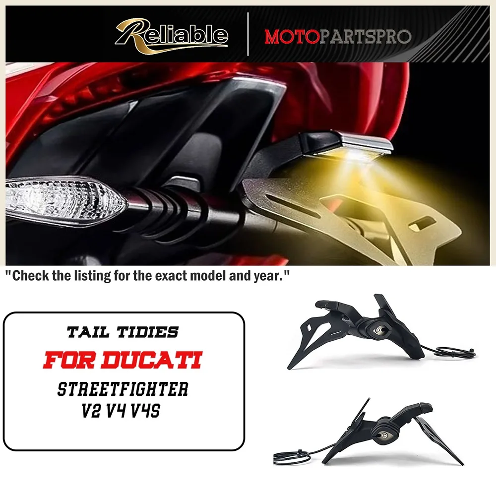 

License Plate Holder FOR Ducati Streetfighter V4 S V4S V2 v2 Motorcycle Accessories Rear Short Tail Stock Tailstock Frame Bracke