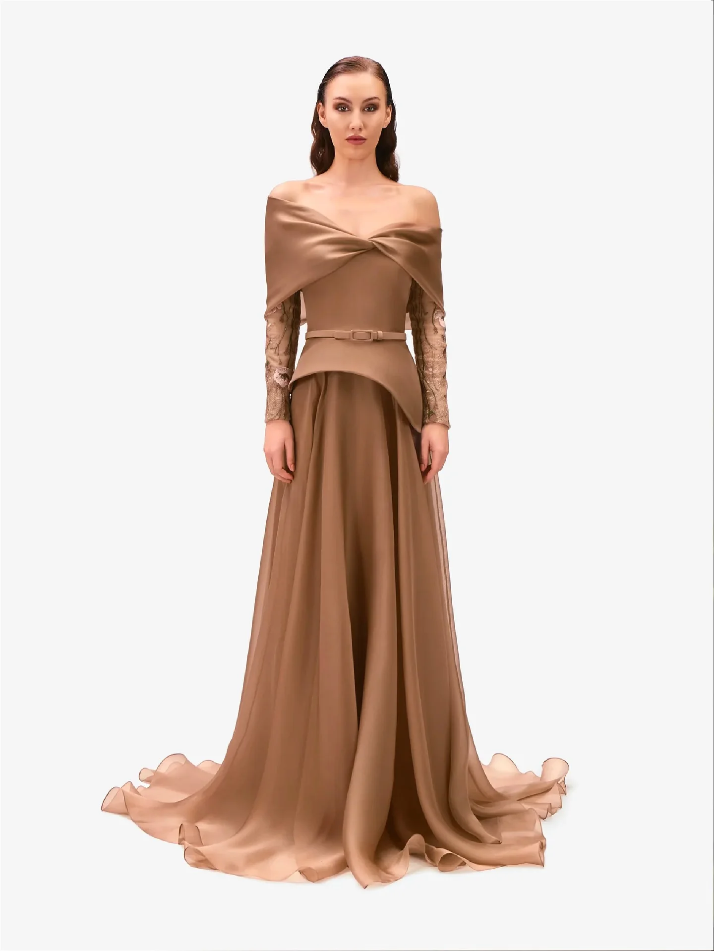 

Элегантные платья для выпускного вечера с открытыми плечами по индивидуальному заказу. Женские кружевные вечерние платья и вечернее платье длиной до пола. Саудовская Аравия.