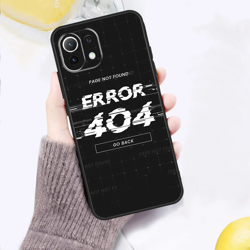 Error 404 not found Case For POCO F5 Pro F3 F4 X4 GT M5s M4 X3 X5 Pro Cover For Xiaomi 11T 12T Pro 12 X 13 Lite