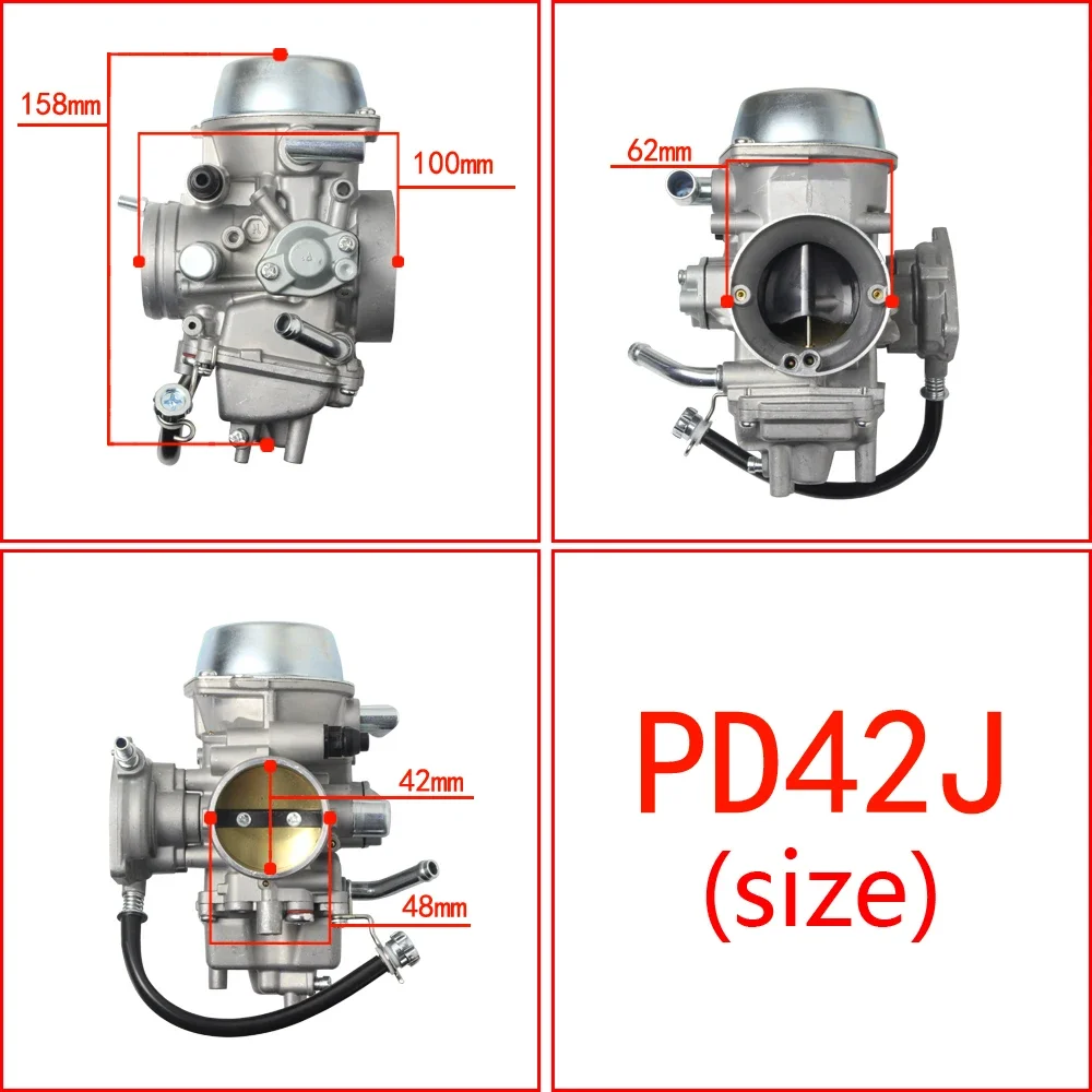 Carburetor Pd42J 42mm Carb Vacuum Case For Grizzly 600 660 YFM600 & Raptor 660 ATV UTV For Hisun 700cc Motorcycle