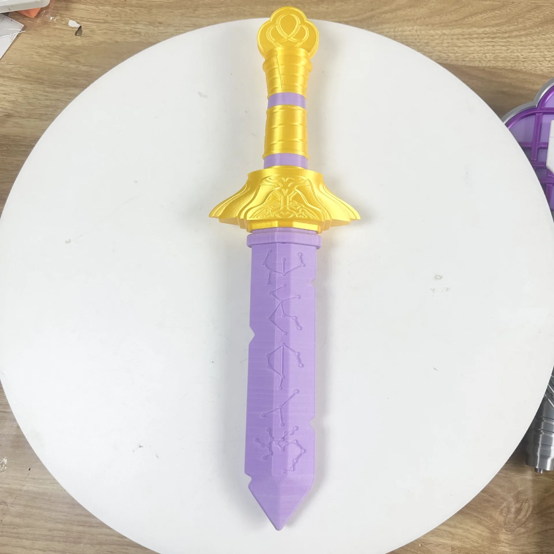 3d impresso faca longa meninas grupo roleplay espada ornamento adereços rumi espada cosplay acessórios de fantasia fontes de festa presentes